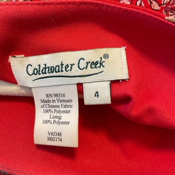 Coldwater Creek red floral dress - Picture 4 of 4